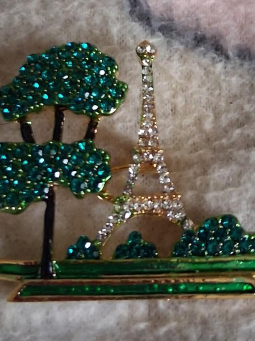 VINTAGE LARGE PARIS BROOCH RARE